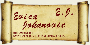 Evica Jokanović vizit kartica